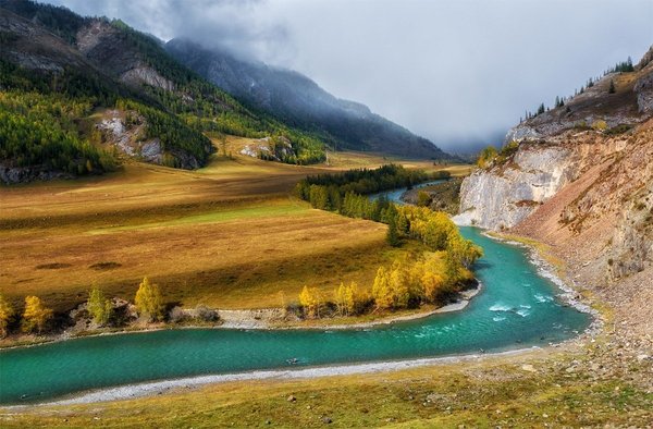 Река Чуя, Алтай - Река, Алтай, Россия, Природа, Красота, Пейзаж, Республика Алтай