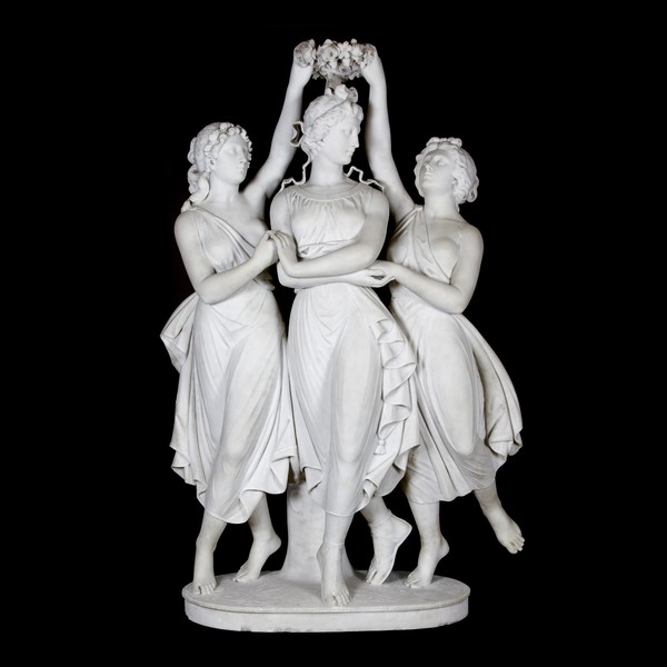 The Three Graces Crowning Venus, Antonio Frilli, Sold in auction, 19th century. , , 