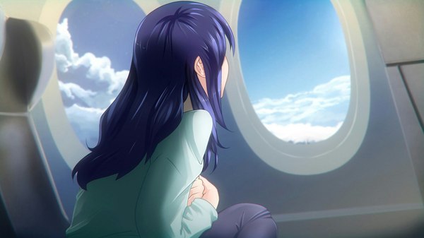 The plane takes me easily, in a year I won't come back here... - Samantha, Visual novel, Endless summer, Camp owlet