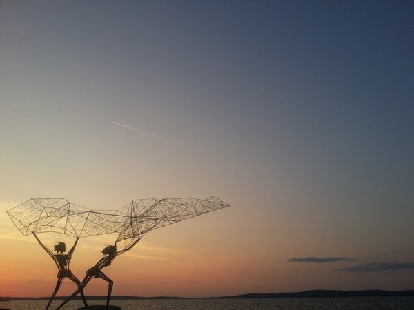 Karelia. Petrozavodsk. White Nights. - My, Карелия, Nature, Lake, Petrozavodsk, Sculpture, Summer, Longpost, White Nights