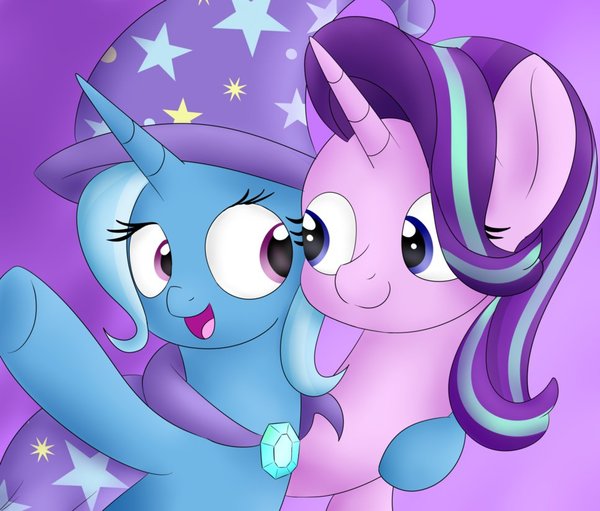 The great and powerful friendship - My Little Pony, PonyArt, Starlight Glimmer, Great and Powerful, Trixie, Pucksterv