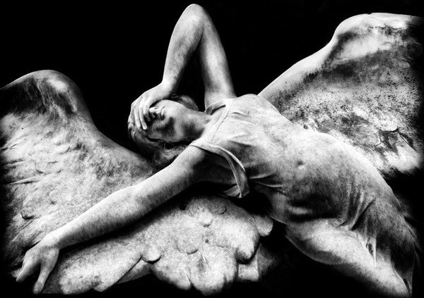Grieving Angel at Ribaudo family tomb, Onorato Toso, Staglieno Cemetery, Genoa, Italy, 1910. , , 