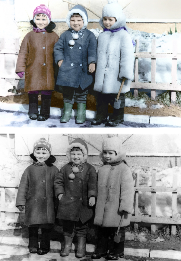 My coloration - My, Colorization, Children, The photo, the USSR