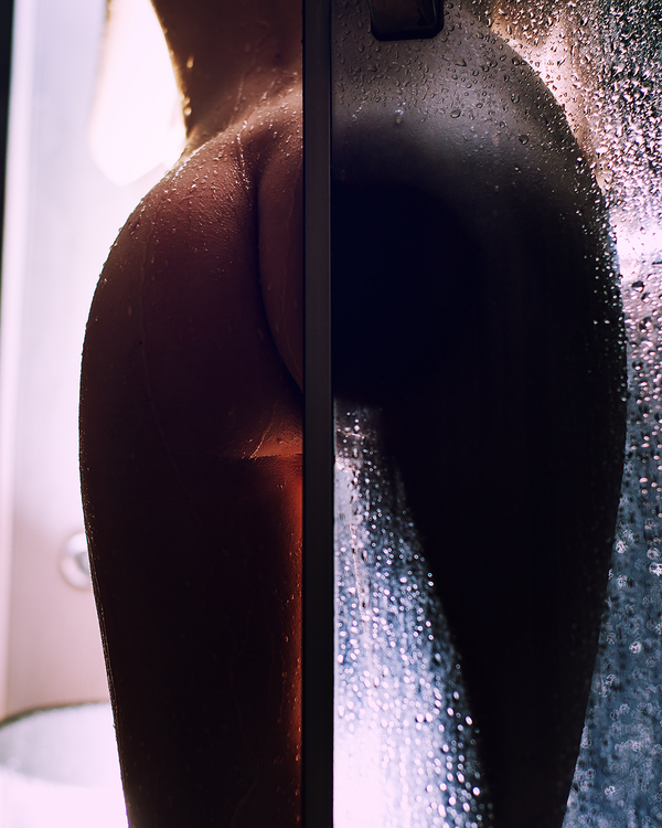 In the shower part 2 - NSFW, My, Longpost, Strawberry, Beautiful view, Girls, Booty, The photo, Hot