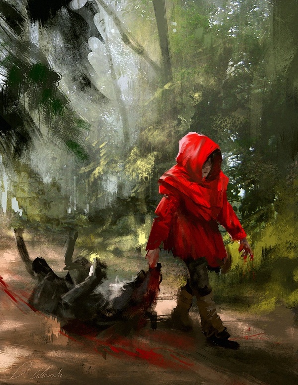 Red - Darek Zabrocki, Little Red Riding Hood, Art