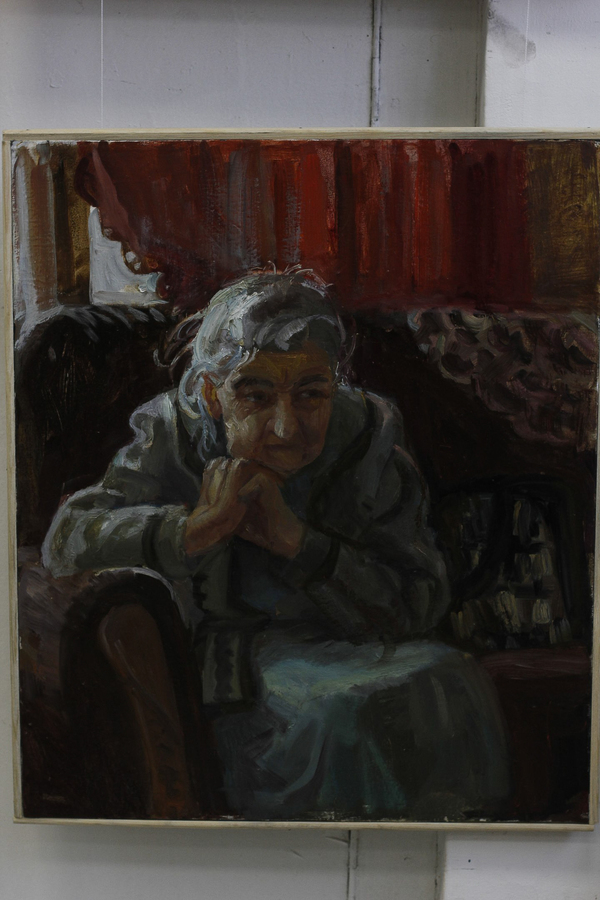 Grandmother - My, Painting, Butter, Portrait, Art