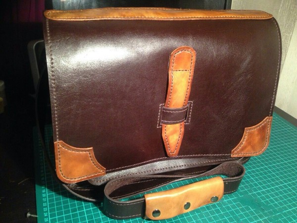 Genuine leather bag - My, Leather, Leather, Сумка, , Handmade, Skillful fingers, Hot, Leather products