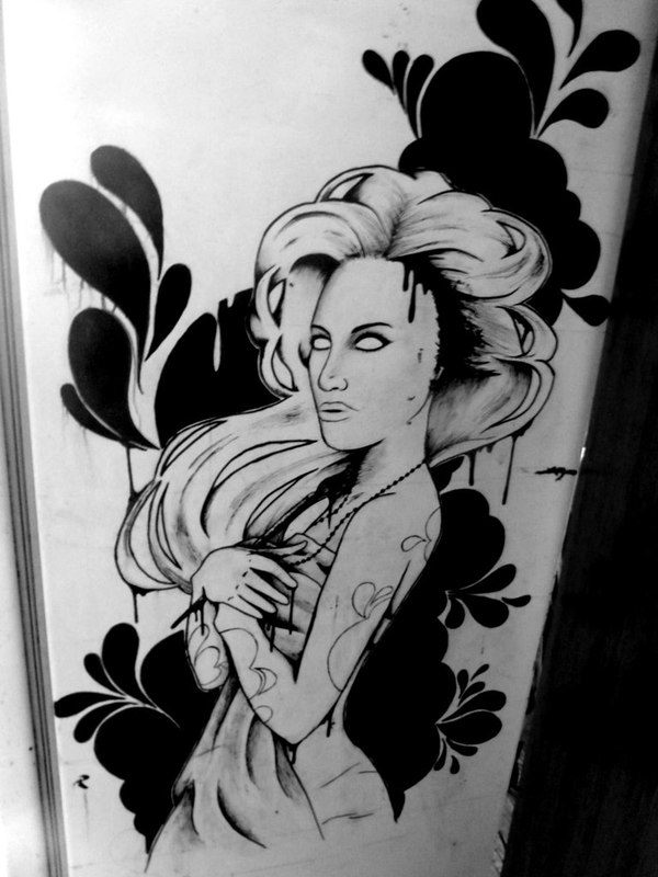 Refrigerator as a canvas) - My, Dormitory, Drawing