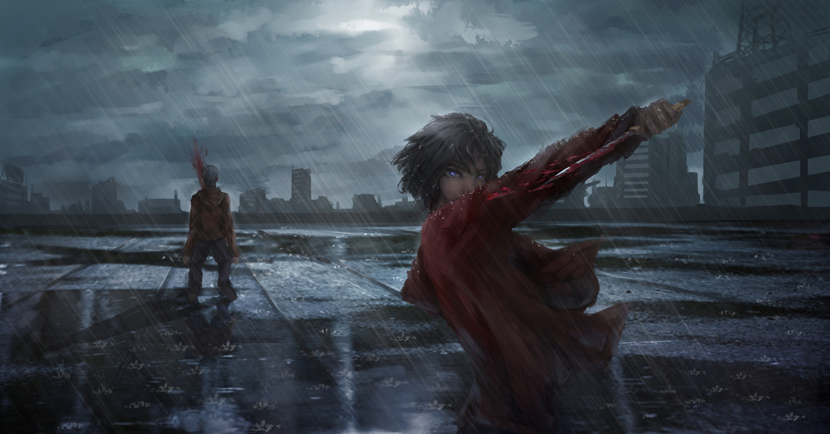 4 rain. Kara no Kyoukai Wallpaper. Shiki Ryougi.