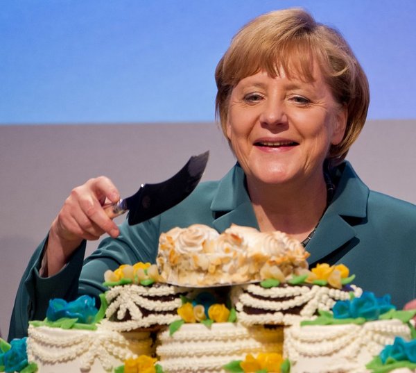 Cake about a grandma who loves cakes - Cake, The photo, Politics, Angela Merkel