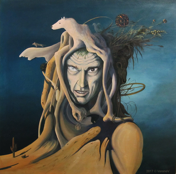 SHAMAN (finished, remade) - My, Shaman, Painting, Painting, Masterpiece, Longpost, Shamans