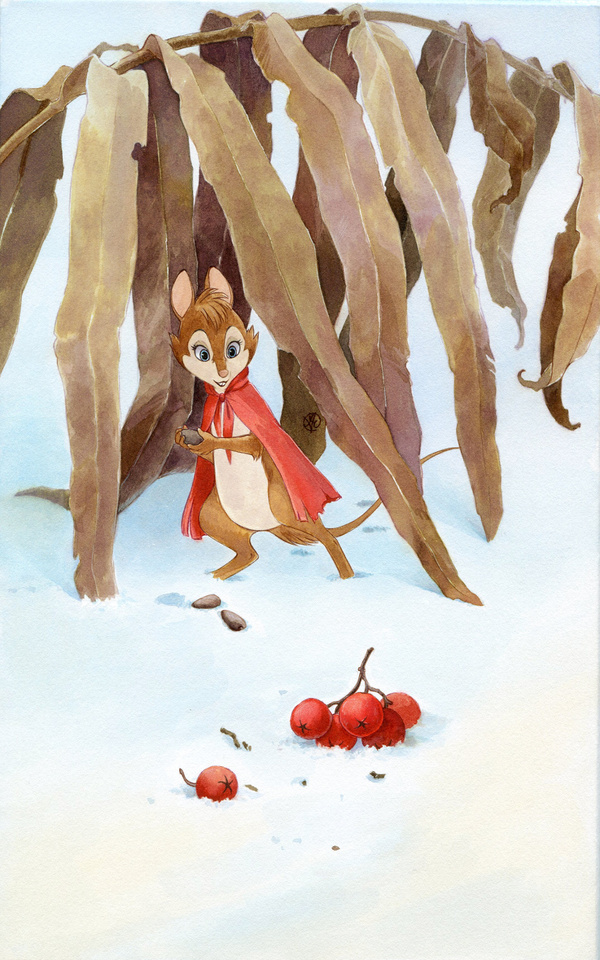 Pock - Watercolor, Snow, Rowan, Mouse, Neko-Artist, Furry, The secret of rats