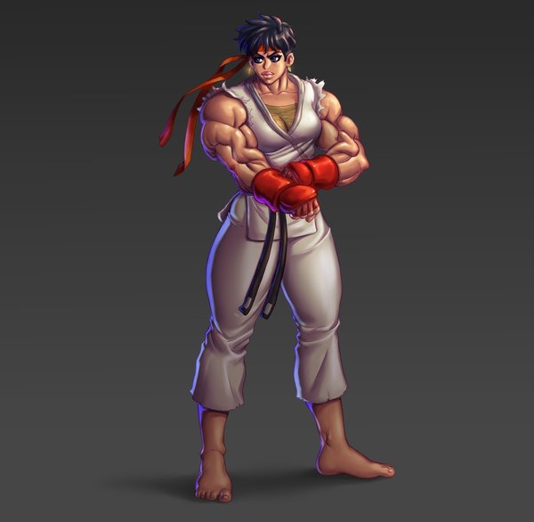 Ryu ( Gender Swap ) - , Art, Strong girl, Sleep-Sleep, Rule 63, Street fighter, Ryu