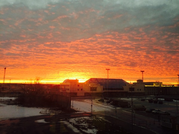 Sunset over Pulkovo - My, Pulkovo, Sky, Sunset