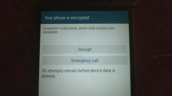  ! Your phone is encrypted Htc One M8, , ,  , , 