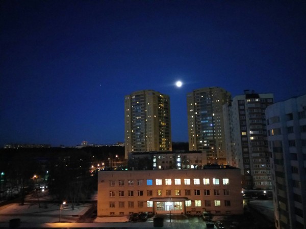 Good morning - My, moon, Morning, Saint Petersburg, View from the window