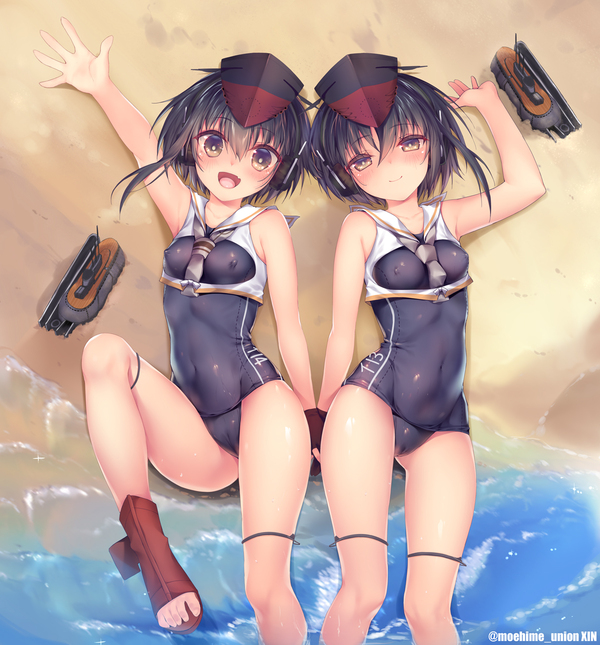 I-13 and I-14 - NSFW, Kantai collection, Anime art, Kanmusu, , i-14