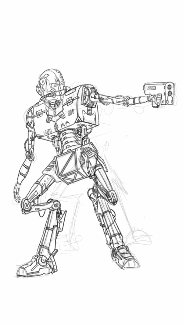 A few more of my concepts. - Concert, Drawing, Longpost, Art, My, Creation, Robot