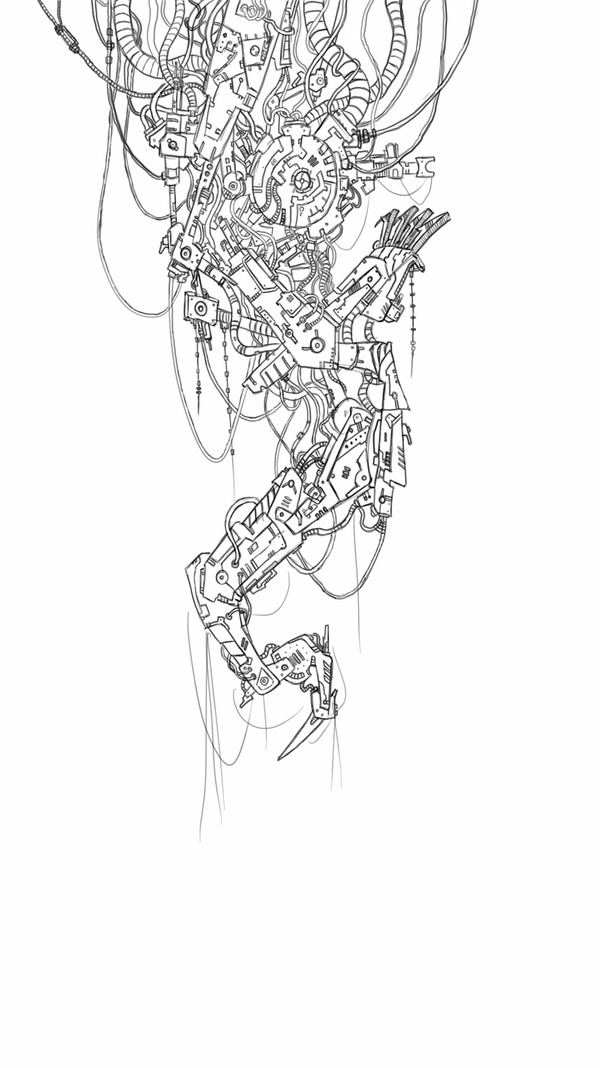 A few more of my concepts. - Concert, Drawing, Longpost, Art, My, Creation, Robot