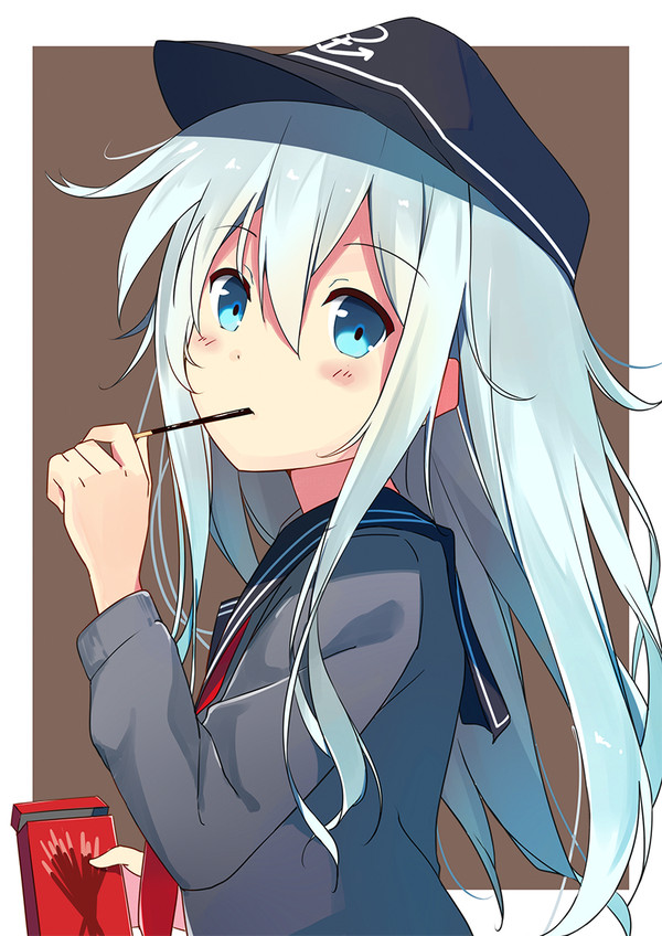 Hibiki - Аниме, Anime Art, Kantai Collection, Hibiki, Pocky