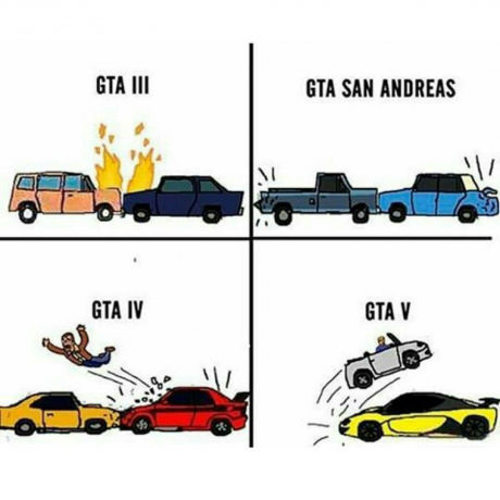 Хронология аварий в ГТА - GTA, Авария, Иллюстрации, 9GAG, Игры