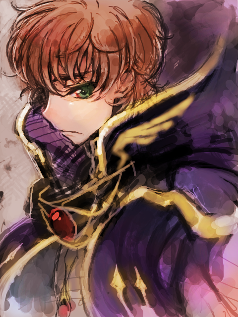 Code Geass . Судзаку Куруруги / Suzaku Kururugi. (кот Артур,Юфи,Лелуш). - Аниме, Code Geass, Судзука, Lelouch Lamperouge, Zero, Suzaku, Anime Art, Арт, Длиннопост