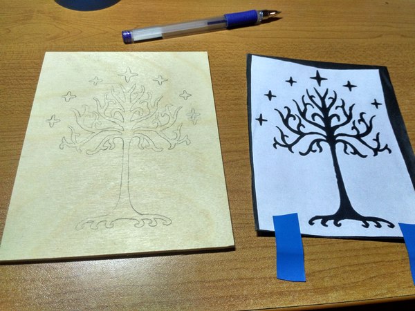 White Tree of Gondor - My, Pyrography, Lord of the Rings, , Longpost