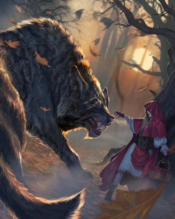 Big bad wolf - Art, Diego Gisbert Llorens, Fantasy, Wolf