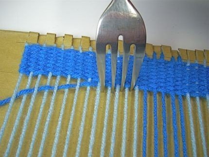 Cardboard and fork instead of loom - With your own hands, Useful, Longpost