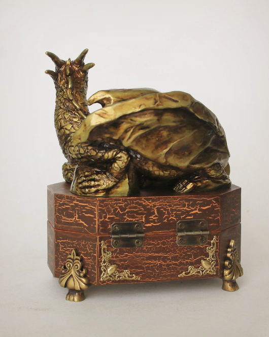 Dragon guardian. The first box) - My, Handmade, My, With your own hands, The Dragon, Game of Thrones, Casket, Longpost