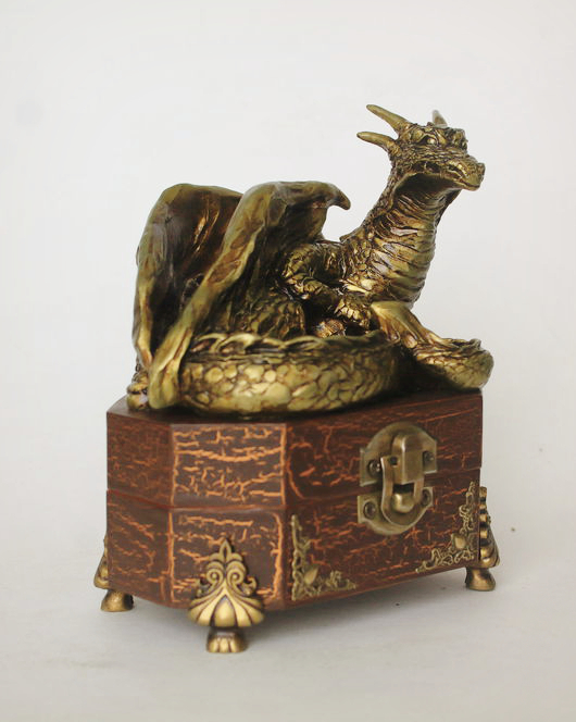 Dragon guardian. The first box) - My, Handmade, My, With your own hands, The Dragon, Game of Thrones, Casket, Longpost