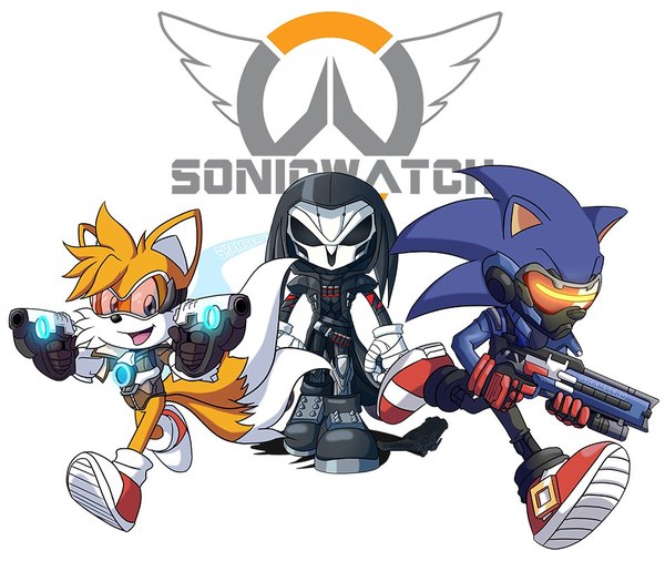 SONICWATCH - Overwatch, Crossover, Sonic Team, Reaper, Soldier 76, Tracer, Miles Tails Prower, Knuckles, Crossover