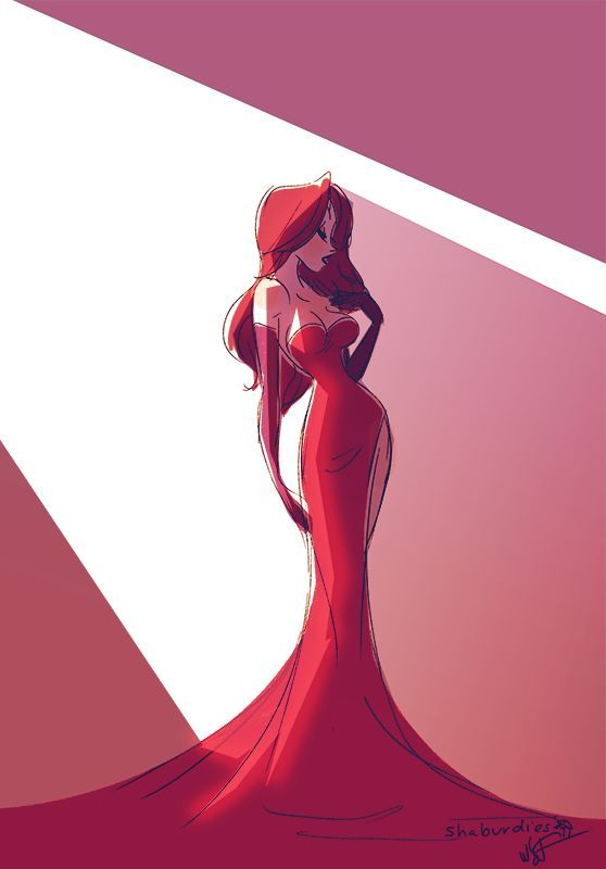 Jessica Rabbit - Рисунок, Мультфильмы