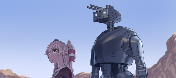 Amatsukaze and K-2SO Rensouhou kun (Crossover Kantai collection x Rogue One: A Star Wars Story)