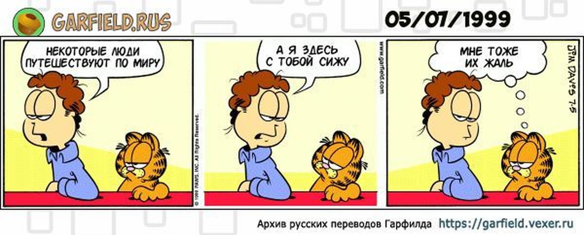 Жалкий перевод. Гарфилд Санс. Кот Гарфилд 1999. Картинки Garfield Sans. Гарфилд комикс жалость к себе.