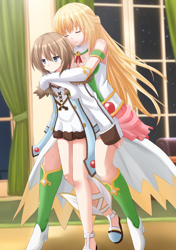 Blanc x Vert - Anime Art, Аниме, Blanc, Vert, Hyperdimension Neptunia