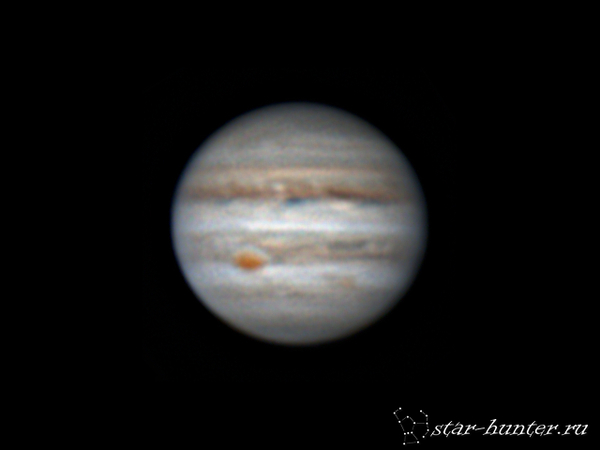 Jupiter, February 20, 2017, 1:34 am. - My, Jupiter, Astronomy, Astrophoto, Planet, Space, Starhunter, , GIF, Longpost, Anapadvor