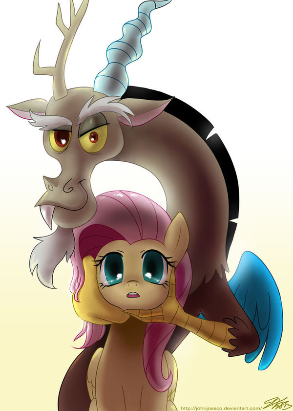 Discord is my Friend - My little pony, PonyArt, Fluttershy, Discord, John joseco