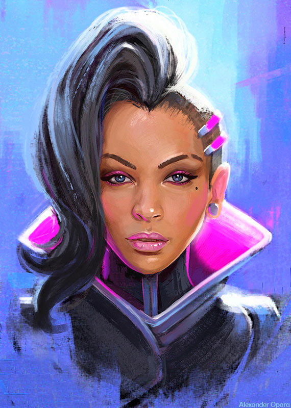 SOMBRA Fan_Art - My, Overwatch, Sombra