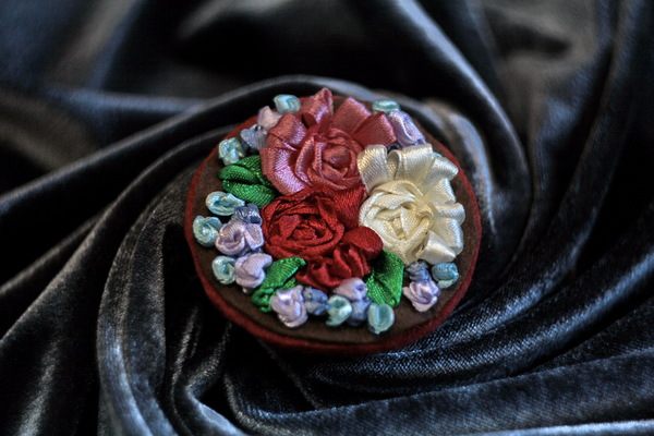 Handmade brooches)) - My, Needlework, Brooch, Embroidery, Longpost, Handmade