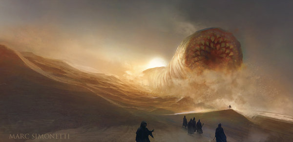 Dune - Art, Dune, Worm, Marc Simonetti