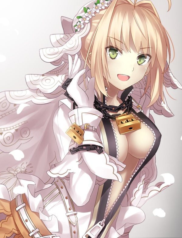 Fate/Extra CCC / Saber Bride. Anime Art. - Anime, Games, Art, Saber, Fate grand order, , Saber bride, Anime art