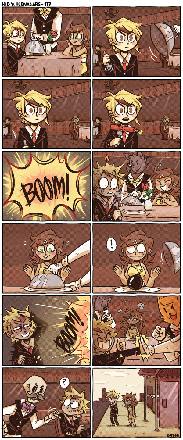 Date - Comics, z-T00n, Date, Bomb, Explosion