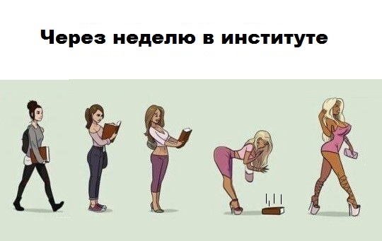 Через неделю в институте - Девушки, Институт