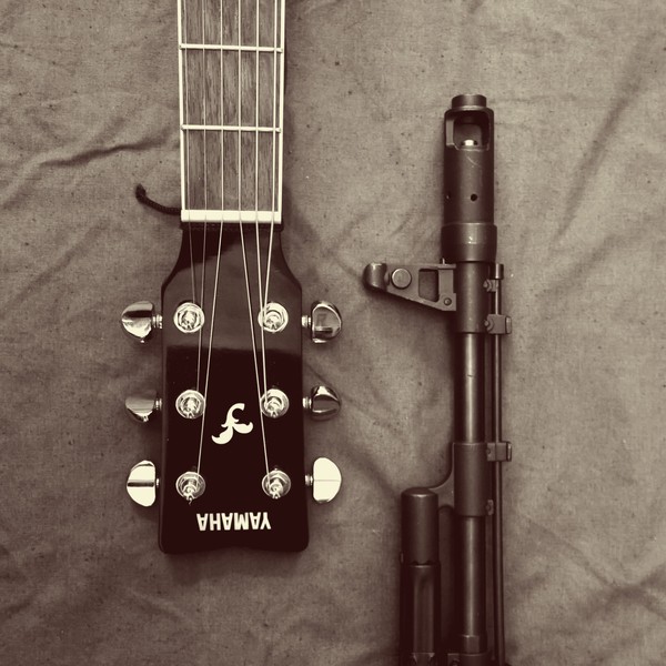 No war make music - My, Guitar, Machine, The photo, No war, Music, Yamaha, Antimilitarism
