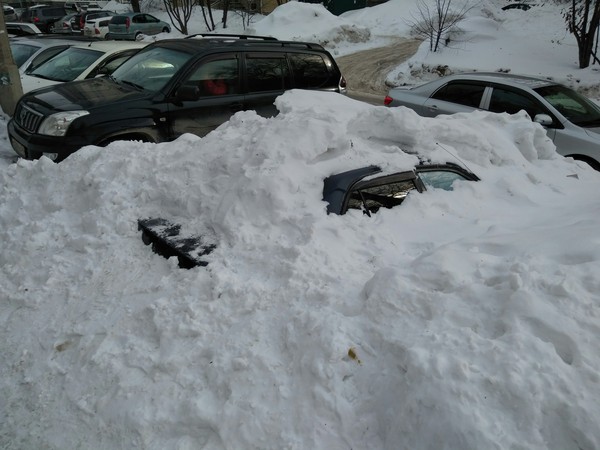 To the post about the amount of snow in Novosibirsk - Snow, Novosibirsk, Snowdrift