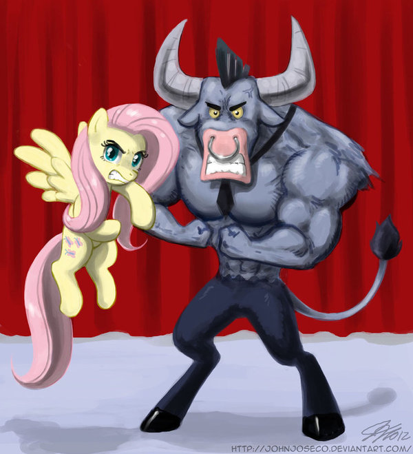 Don't Be A Doormat - My little pony, PonyArt, Fluttershy, Iron Will, John joseco