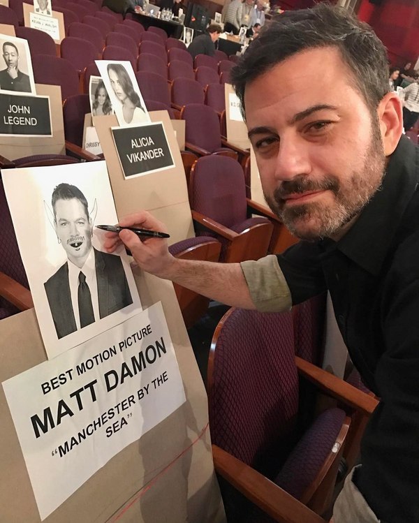 Jimmy Kimmel is taking on the role of host for the upcoming Oscars - Oscar, Jimmy Kimmel, Matt Damon