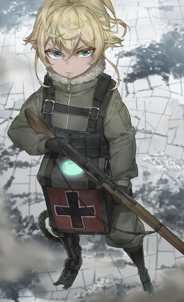 Tanya Degurechaff - Anime art, Anime, Youjo senki, Tanya Degurechaff, Yohan1754