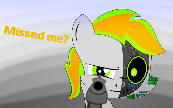 Did you miss? - My, My little pony, Original character, Desert Eagle